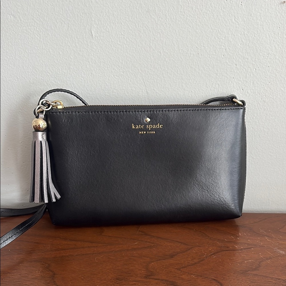 kate spade Black Leather Crossbody Bag